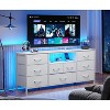 Furnulem 9 Drawer Dresser 55” Long TV Stand for Bedroom Entertainment Center with Power Outlet & LED Light for 55"-65" TV with Fabric Storage Drawers - 4 of 4
