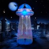 Angel Sar 8.8FT Halloween Inflatable UFO, Interactive Stand Inside Yard Decoration with LED Lights, for Indoor Outdoor Party Garden Decor - 2 of 4