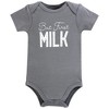 Hudson Baby Cotton Bodysuits, Milk Belly Bottle - image 4 of 4