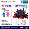 Drogo the Dino in an Egg Plushie, 12" Black and Red Dinosaur Stuffed Animal Gift| OrnamentallyYou - 2 of 4
