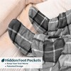 PAVILIA Wearable Blanket with Sleeves and Foot Pockets, Fleece Warm Snuggle Pocket Sleeved Throw for Women Men Adults - 2 of 4