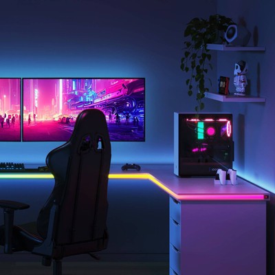Govee Multicolor RGBIC LED Neon Rope Light for Gaming Desk