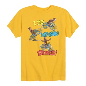 Boys' - Curious George - I Do My Own Stunts Short Sleeve Graphic T-Shirt - 1 of 4