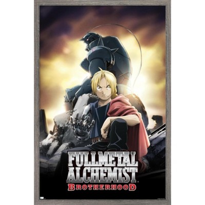 Trends International Fullmetal Alchemist: Brotherhood - Key Art 3 Framed  Wall Poster Prints Black Framed Version 14.725 X 22.375 : Target