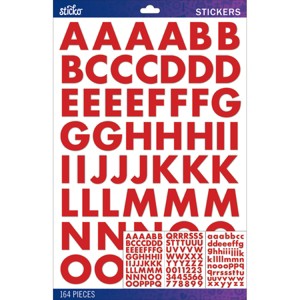 Sticko Alphabet Stickers - Futura Bold Large, Red, 164pcs - 1 of 1