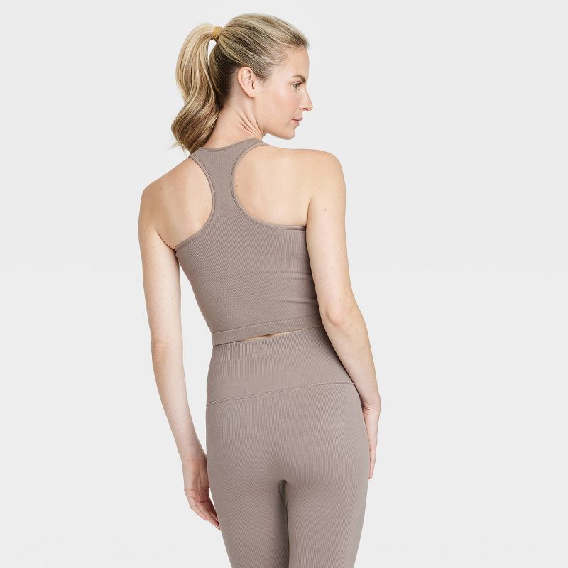 Women's Seamless Racerback Rib Tank Top - All In Motion™, 3 of 9