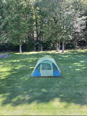 Outbound 8 Person 3 Season Lightweight Easy Up Dome Tent With Heavy Duty  600 Mm Coated Rainfly, Front Canopy, And Mesh Wall, Light Blue & Navy :  Target
