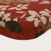 Outdoor Reversible Rounded Corners Chair Cushion - Brown/Red Floral/Stripe - Pillow Perfect - image 4 of 4