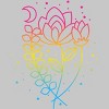 Design By CoolAnimalCo Humans Floral Pride Flag Boho Lotus By CoolAnimalCo T-Shirt - 2 of 2