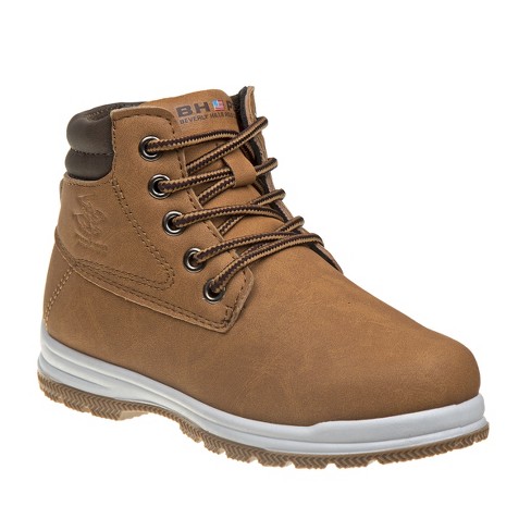 Beverly Hills Polo Club Boys Lace Closure Hi-top Boots - Tan, 2 : Target