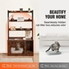 VEVOR Cat Litter Box Enclosure,Hidden Litter Box Furniture with 3 Storage Shelves, Wooden Cat Washroom Indoor,  33.5"L x 19.3"W x 58.7"H, Dark Brown - 3 of 4