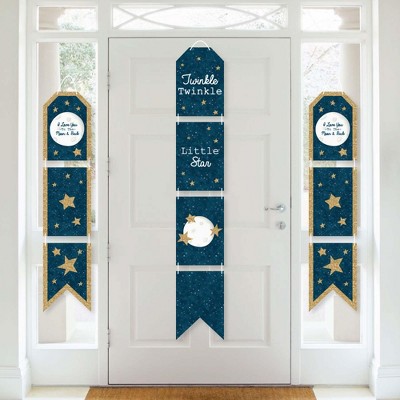 Big Dot of Happiness Twinkle Twinkle Little Star - Hanging Vertical Paper Door Banners - Baby Shower or Birthday Party Wall Kit - Indoor Door Decor