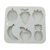 Unique Bargains Candy Mould 6-Cavity Fruit Candy Mould Durian Grape Strawberry Banana Apples PineApples Hand Wash 6.34"x5.79"x1.06" 1 Pc - 3 of 4