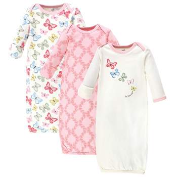 Touched by Nature Infant Girl Organic Cotton Gowns, Butterflies, Preemie-Newborn