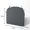 Peace Nest Set of 4 Outdoor Seat Cushions Solid Color - 2 of 4