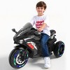 TopComfy Baby Walkers Kids Ride On Cycle Toy Durable Reinforced Wheels Compatible Design Stable Structure for Young Kids, Black, 41.73"*20.47"*24.41" - 2 of 4