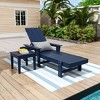 WestinTrends Ashore Modern Reclining Chaise Lounge with Side Table 2-Piece Set - 2 of 4