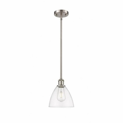 Bristol Glass - 1 Light Mini Pendant In Industrial Style-9.25 Inches Tall and 7.5 Inches Wide
