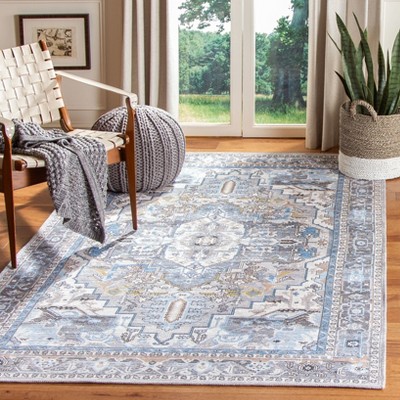 Hand-Loomed Coastal Charm Grey/Ivory Cotton Chenille 5' x 8' Rug