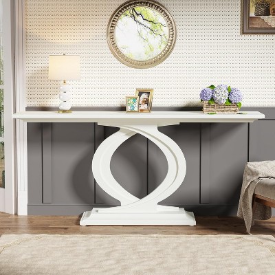 Hommoo 63 Inch Farmhouse Console Table White