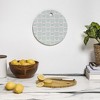 Doodle By Meg Blue Bow Checkered Print Cutting Board - Round - 3 of 3