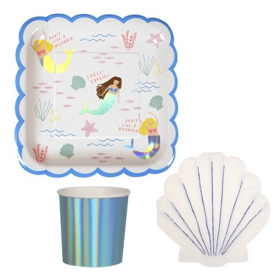 Meri Meri - Let's Be Mermaids Party Pack - THREE item Set