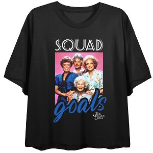 Golden Girls Squad Goals Women's Black Crop T-shirt - 1 of 3