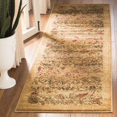 Beige & Multi Floral Easy-Care Synthetic Area Rug - 27"x18"