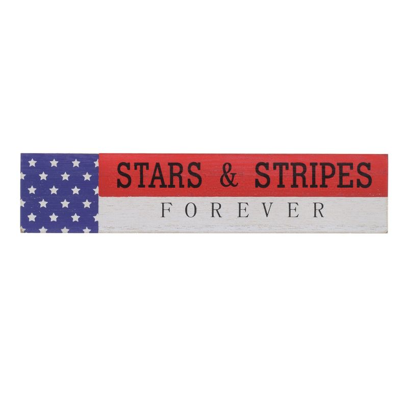 7" Patriotic “Stars & Stripes Forever" Tabletop Décor - National Tree Company, 1 of 4