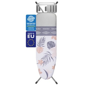 Bartnelli Heavy Duty Ironing Board 48x15, Turbo & Park Zone, Steel Frame, Tropical Leaves - 1 of 4