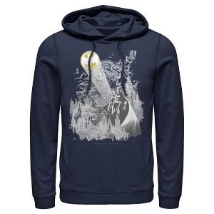 Men's Batman Signal in the Sky Pull Over Hoodie - 1 of 3