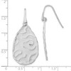 Black Bow Jewelry Satin Abstract Teardrop Dangle Earrings in Sterling Silver - 3 of 4