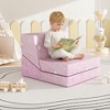 Hooseng Folding Sofa Bed Floor Mattress for Kids, Glow in Dark Kids Couch Fold Out, Toddler Futon Foldable Chair Bed, Convertible Toddler Floor Sofa - 2 of 4