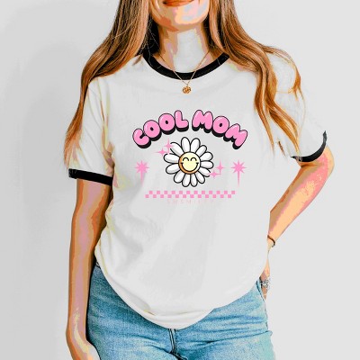 Simply Sage Market S.W.Smiley Cool Mom Flower Ringer Tee