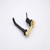 Gulches Matte Black Wall Mount Faucet, Single Handle, Brass Construction, 2 Holes, Bathroom Sink/Bathtub - 3 of 4