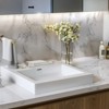 Cobbe 8-Inch Widespread Bathroom Faucet 3-Hole Waterfall Bathroom Sink Faucet for Vanity Double Handle Brushed Nickel - 2 of 4