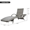 Coolbibila-80'' Outdoor Wicker Chaise Lounge Chairs Set Of 2, Patio Rattan Reclining Chair with Pull-Out Side Table Adjustable Backrest - 4 of 4