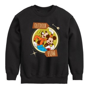 Boys' - Disney - Outdoor Fun Graphic Long Sleeve Fleece Sweatshirt - 1 of 4
