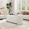 NicBex Rectangular Velvet Storage Ottoman Bench,Upholstered Storage Ottoman with Wood Legs,Modern Storage Bench for Living Room,Bedroom - 2 of 4
