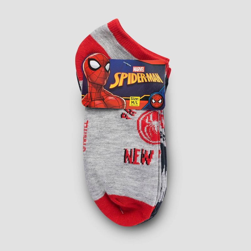 Boys' Marvel Spider-Man: Miles Morales 6pk Socks - Gray, 2 of 3
