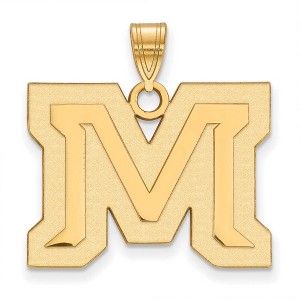 Black Bow Jewelry 14k Yellow Gold Montana State Bobcats NCAA Large Pendant - 1 of 3