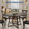 Round Dining Table for 4-6, Wood Kitchen Table with Sturdy Base, Modern Circular Dinner Table, Breakfast Table for Living Room, No Chair - 4 of 4