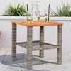vidaXL Garden Table Black and Brown - 2 of 4