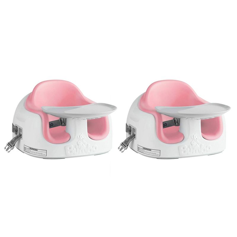 Bumbo Baby Toddler Adjustable 3 in 1 Multi Seat High Chair & Booster Seat w/ Removable Tray and Buckle Strap for Toddlers 1 to 3, Cradle Pink (2 Pack), 1 of 7