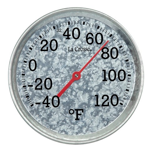 La Crosse Technology® 8-in. Analog Galvanized Metal Weather Thermometer :  Target
