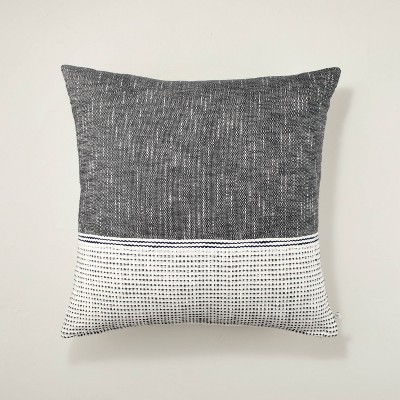 Textured Color Block Square Throw Pillow - Hearth & Hand™ with Magnolia