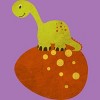 Girl's Design By Humans Happy Cute Dino By parjono T-Shirt - 2 of 3