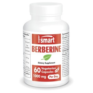 SuperSmart Berberine HCl Supplement 1000mg per Day (Min. 97% Purity) - Berberis Vulgaris Extract | Non-GMO & Gluten Free - 60 Vegetarian Capsules - 1 of 1