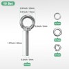 Unique Bargains Stainless Steel Durable Rust-Resistant Eyebolts with Nuts Washers Male Screw for Fastening 10 Pcs - 3 of 4
