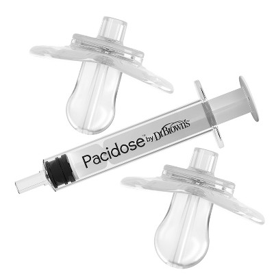 Dr. Brown's PaciDose Liquid Medicine Pacifier with Syringe - Two Stages - 0-6 Months and 6-18 Months - 2pk